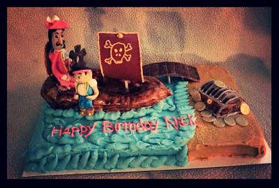 pirate ship cake - Cake by amber hawkes