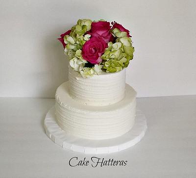 A Rustic Iced Wedding Cake - Cake by Donna Tokazowski- Cake Hatteras, Martinsburg WV