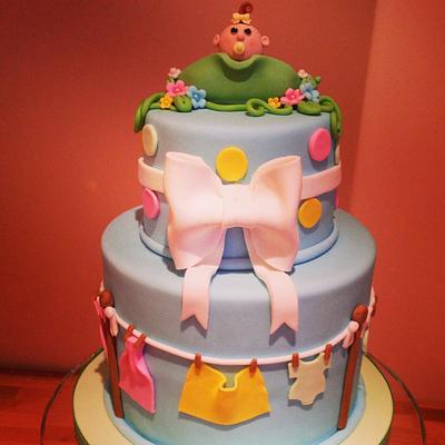 Baby shower cake - Cake by Wonderland Cake and Cookie Co