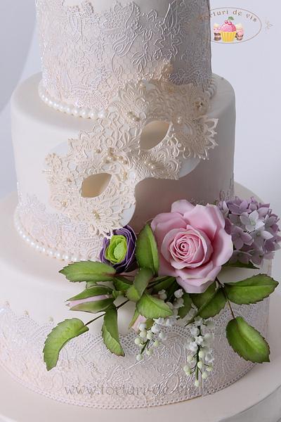 Wedding Cake with mask - Cake by Viorica Dinu