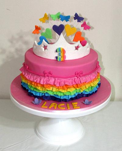 Rainbow ruffles - Cake by Cakes and Cupcakes by Anita