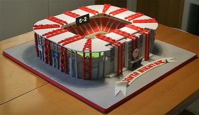 Football stadium - Cake by WhenEffieDecidedToBake