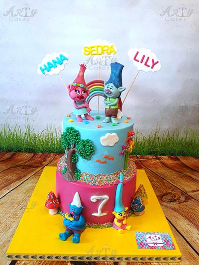 Trolls by Arty cakes  - Cake by Arty cakes