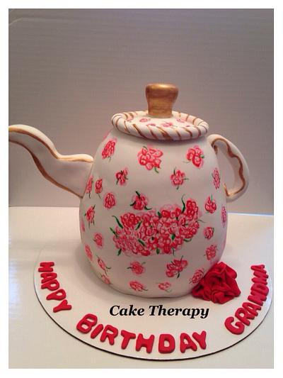 Antique Hand-painted Floral Teapot  - Cake by Cake Therapy