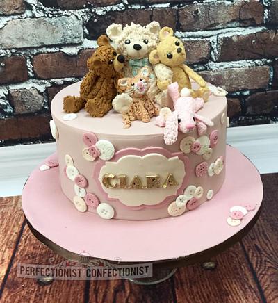 Ciara - Teddy Bear Christening Cake - Cake by Niamh Geraghty, Perfectionist Confectionist