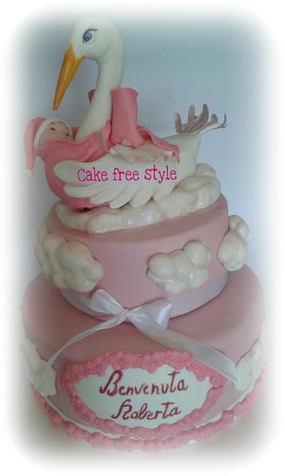 una dolce cicogna - Cake by Felicita (cake free style)