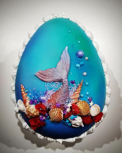 Huevo de Pascua Sirenita - Cake by Marisa Morelli Monfort