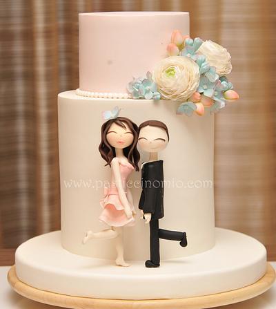 Engagement Cake - Cake by Pasticcino Mio