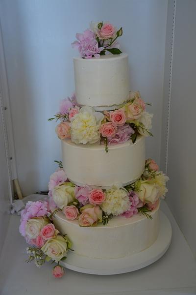 Naked wedding cake - Cake by Jana