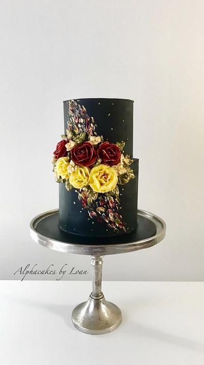 Painted buttercream cake.  - Cake by AlphacakesbyLoan 