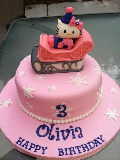 Hello Kitty Winter Wonderland Birthday Cake - Cake by Pamperedcakes