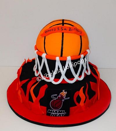 Miami Heat Cake - for Icing Smiles Inc - Cake by Mariela 