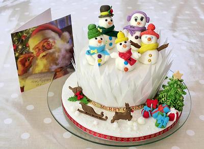 Snowman Christmas Cake - Cake by Lorraine Yarnold