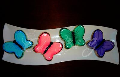 Butterfly Sugar Cookies - Cake by Laura Barajas 