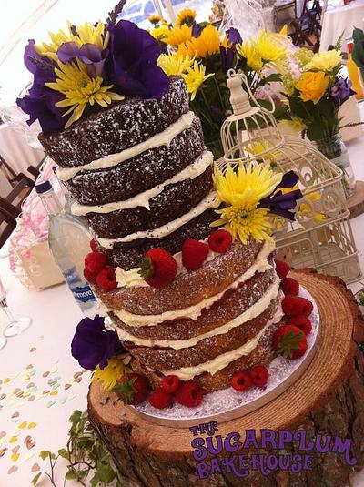 Naked 2 Tier Wedding Cake - Cake by Sam Harrison