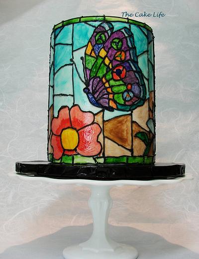stained glass butterfly cake - Cake by The Cake Life