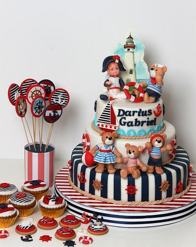 Navy themed christening cake - Cake by Viorica Dinu