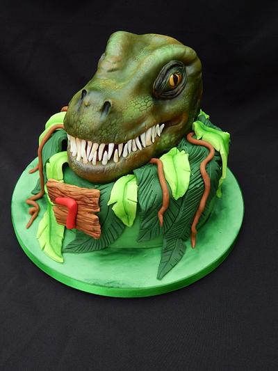 3D T-Rex Cake - Cake by Elizabeth Miles Cake Design