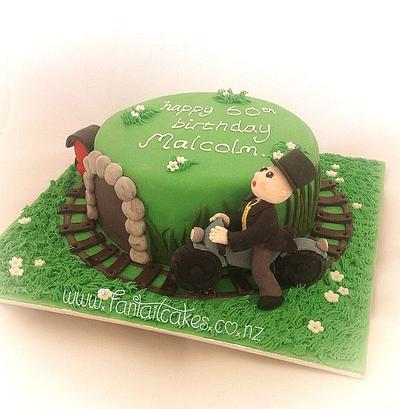Fat Controller On A Motorbike - Cake by Fantail Cakes