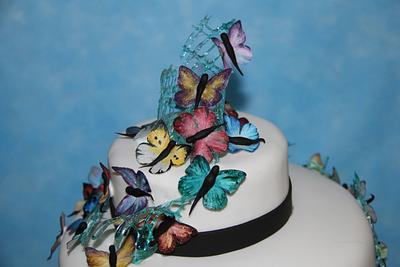 Gymnastics and butterflies - Cake by yael