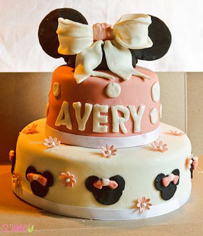 Minnie Mouse First Birthday Cake - Cake by Sherry Webb