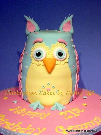 Pastel Owl Cake - Cake by Celebration Cakes by Cathy Hill