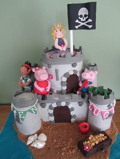 pirate and princess castle cake - Cake by PatacakesJersey