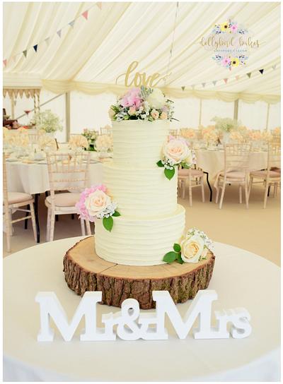 Textured Buttercream Wedding  - Cake by Dollybird Bakes