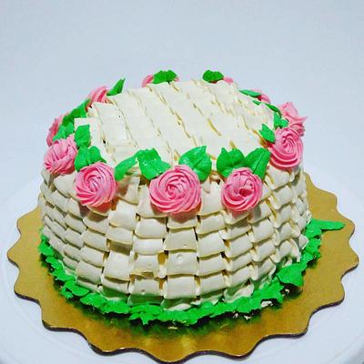 Torta Canasta de Flores #2 - Cake by Tata Postres y Tortas
