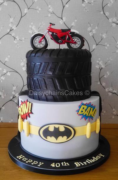 Batman and Dirt bike themed cake - Cake by Daisychain's Cakes