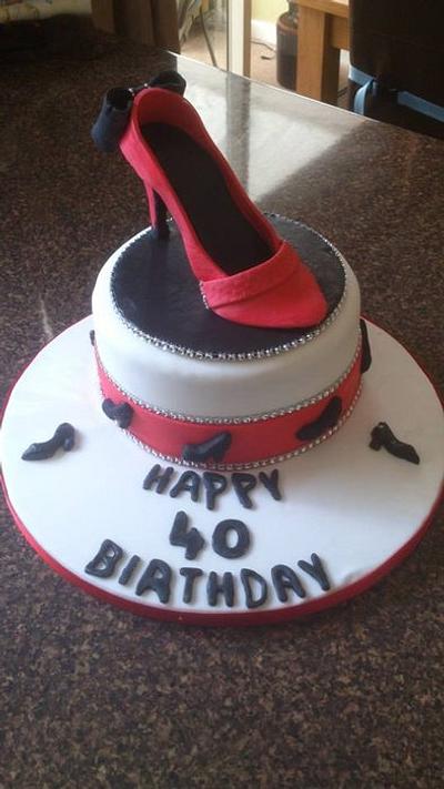 The Red stiletto - Cake by Joanne genders