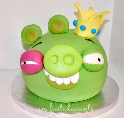 King Pig (Angry Birds) - Cake by La Tartautora