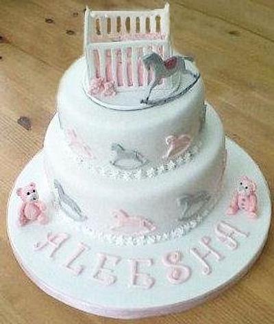 Rocking Horse Baby Shower cak - Cake by Sharon Young