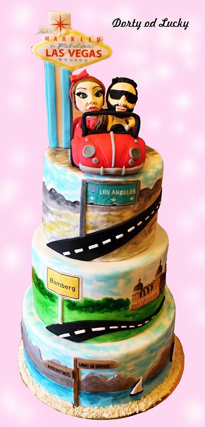 Travel Wedding Cake - Cake by Lucie Demitra