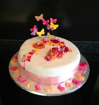 Floral Birthday Cake - Cake by Tanya Morris