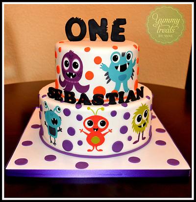 Monsters Bash Cake - Cake by YummyTreatsbyYane