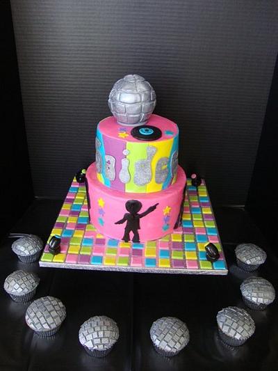 Disco Cake & Cupcakes - Cake by SongbirdSweets