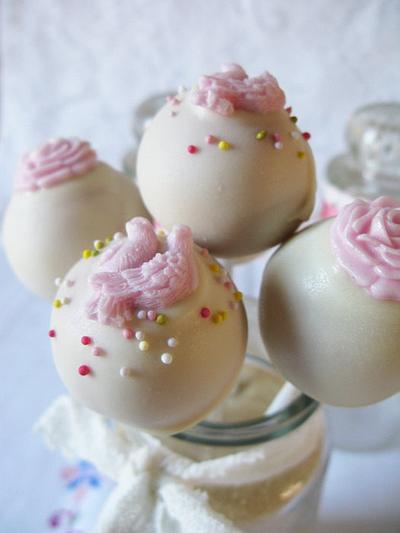 Lovebirds and Roses - Cake pops - Cake by Sugar&Lace Cake Company