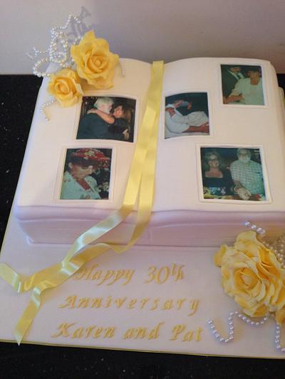 Pearl wedding anniversary cake - Cake by Donnajanecakes 