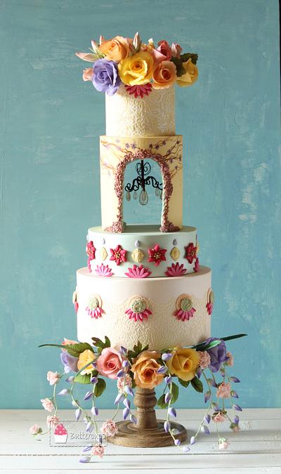Floral Romance - Cake by Lubna Gafoor
