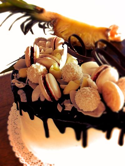 macaron cake with fresh pineapple - Cake by timea