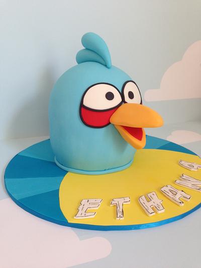 Little Angry Blue Bird - Cake by Mary @ SugaDust