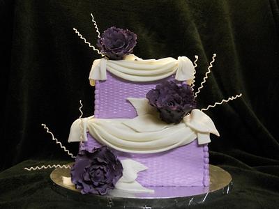 Purple Peony - Cake by Laurie