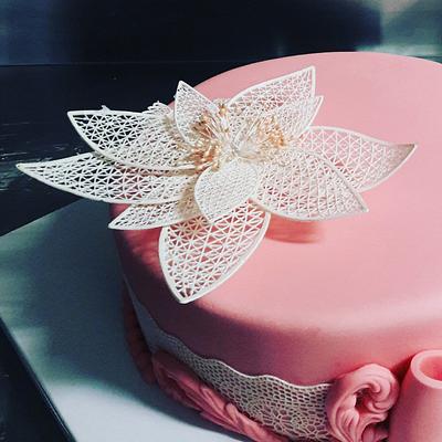 Birthday lace cake - Cake by aco