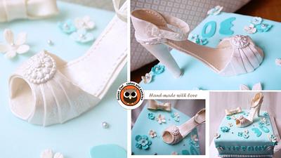Tiffany blue-high heel cake  - Cake by Sweet Owl Cake and Pastry