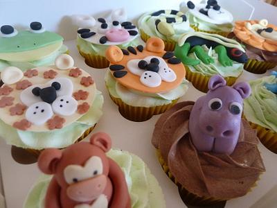 Jungle/Zoo Animal Cupcakes - Cake by Sian