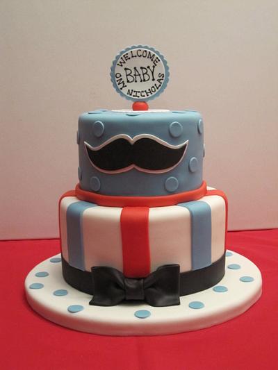 Mustache Baby Shower Cake - Cake by Sunrise Cakes