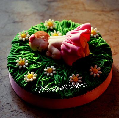 The sun is going down, and the children sleep - Cake by MaripelCakes