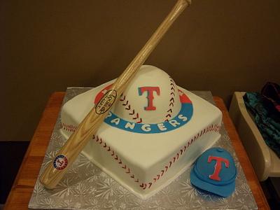 Texas Rangers Grooms cake - Cake by kathy 