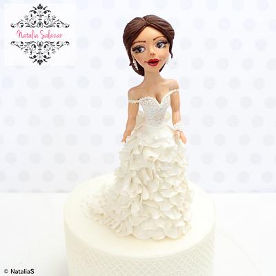 "The Bride" cake topper - Cake by Natalia Salazar